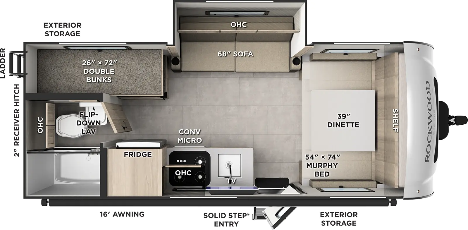 Rockwood Geo Pro G20BHT Floorplan